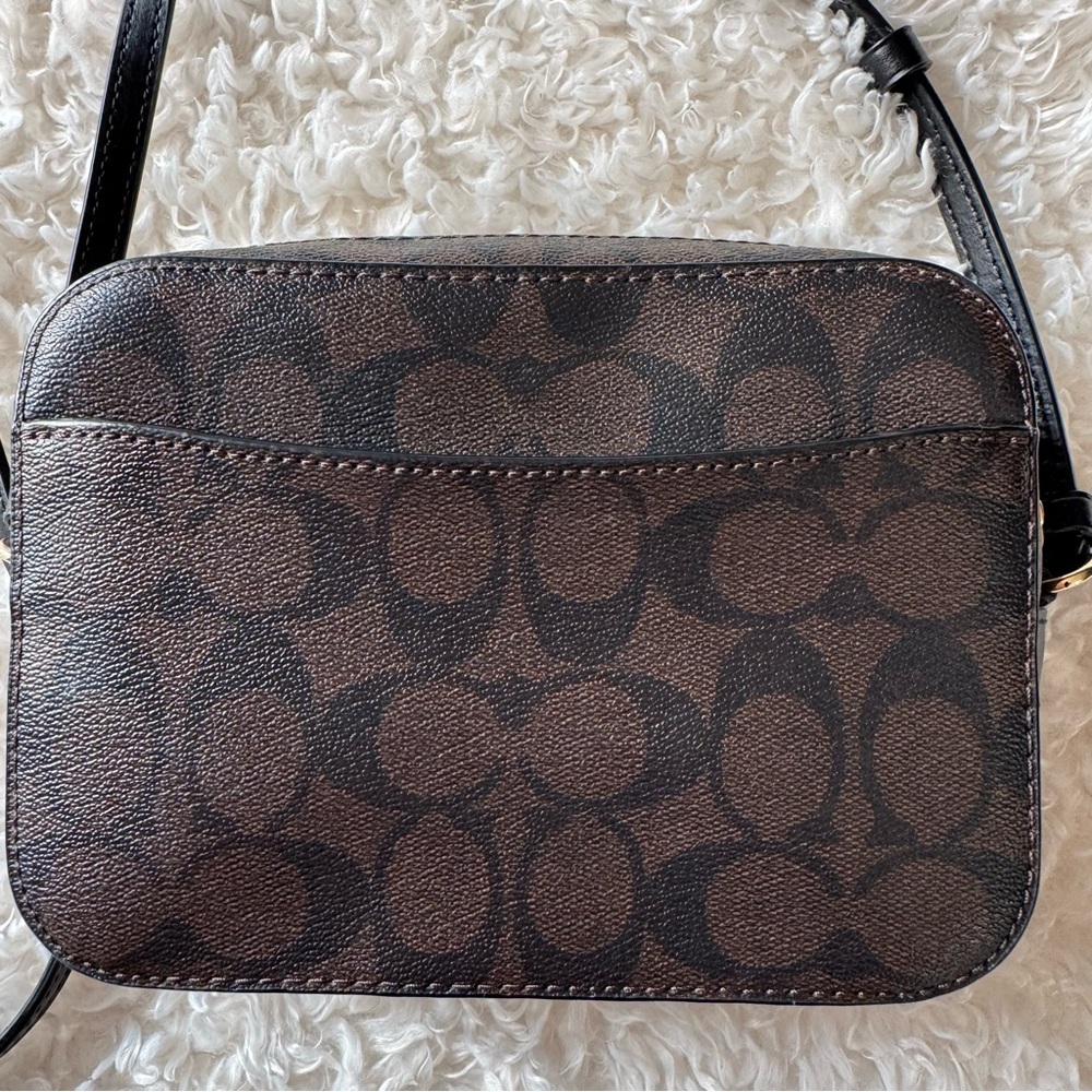 COACH Outlet Jamie Camera Bag In Signature Canvas Brown/Black Missing Hang Tag - Picture 4 of 16